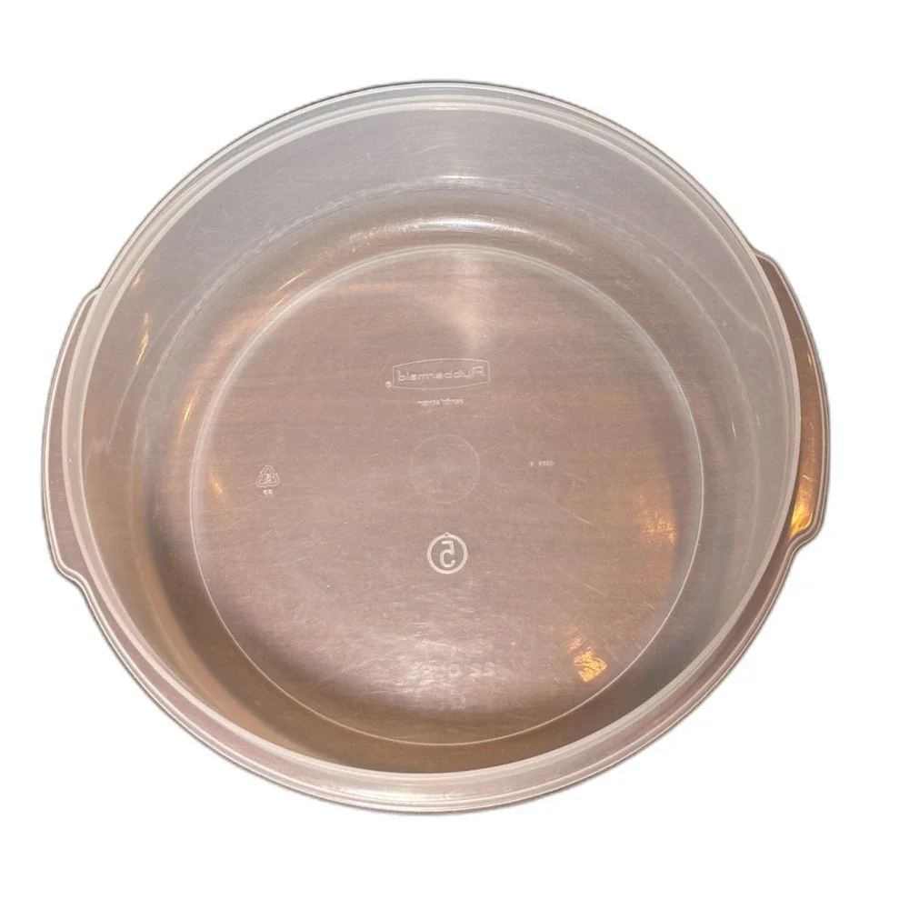 Vintage Rubbermaid Servin Saver #5 Large Round Food Storage Container almond